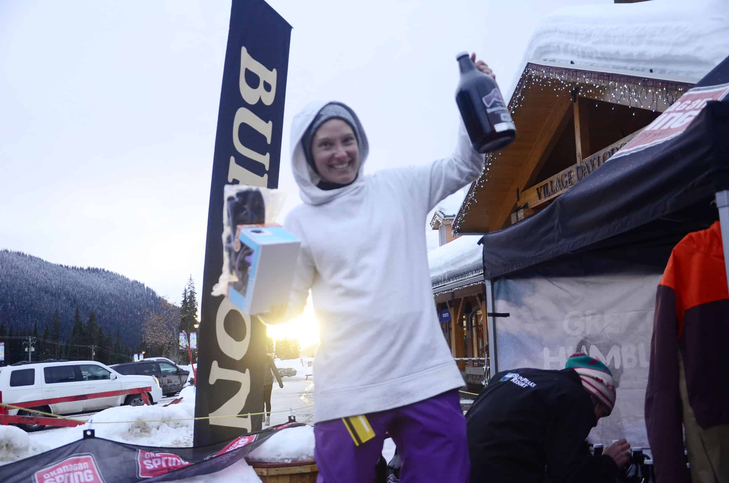 Women masters snowboard champion Kareen Tyson.