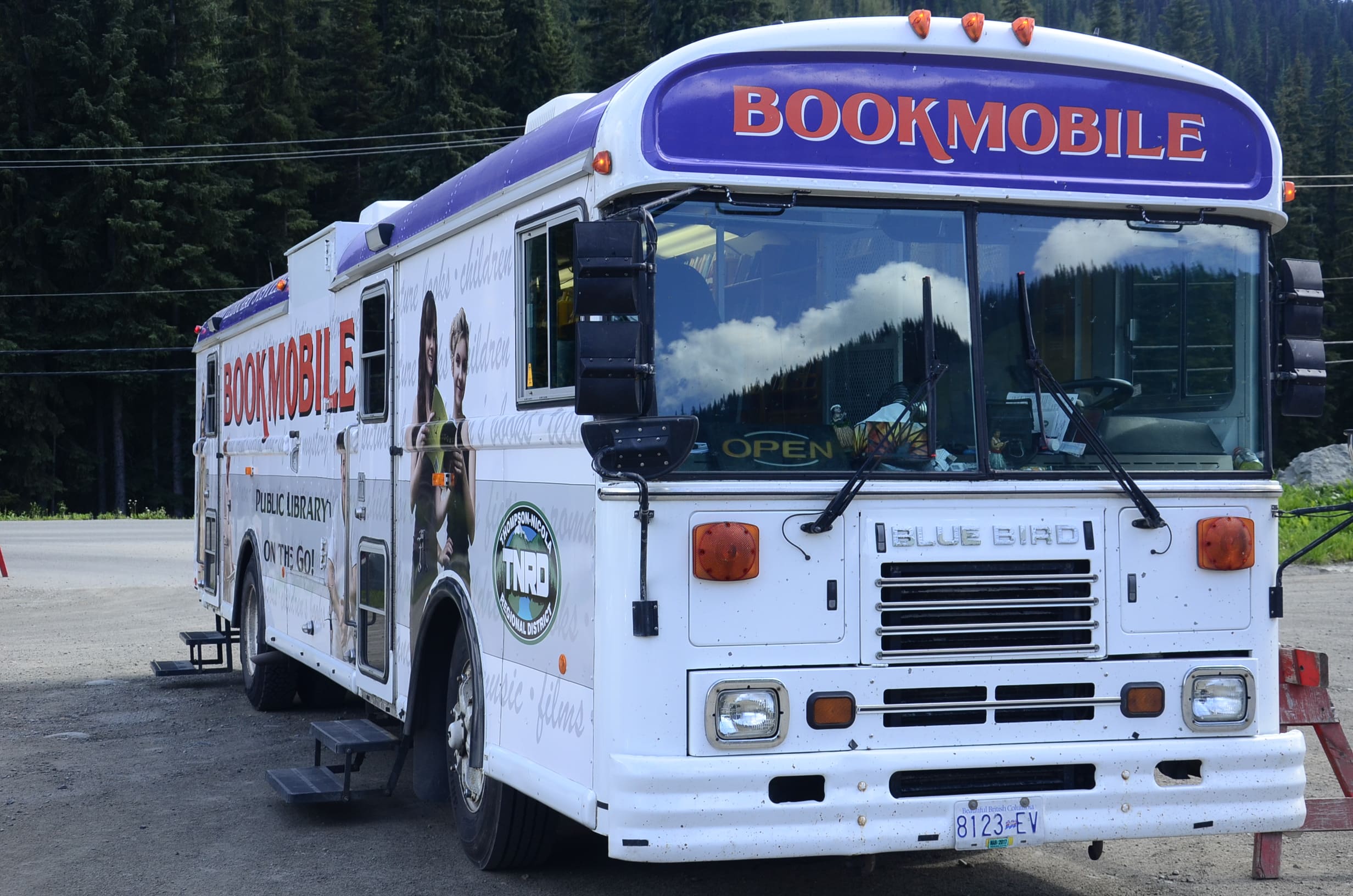 The Bookmobile makes a stop in Sun Peaks earlier this summer. - Photo SPIN