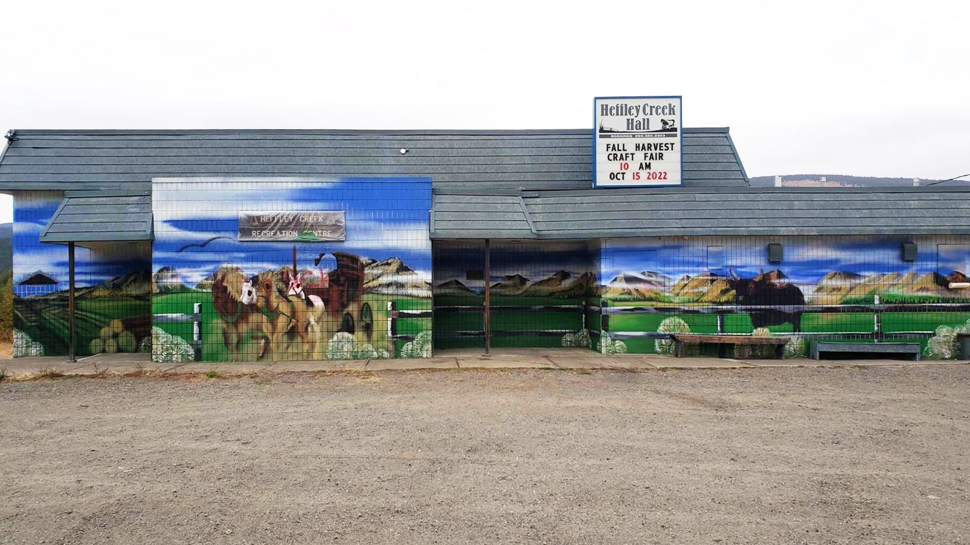 New set of murals brighten up Heffley Creek Hall Sun Peaks