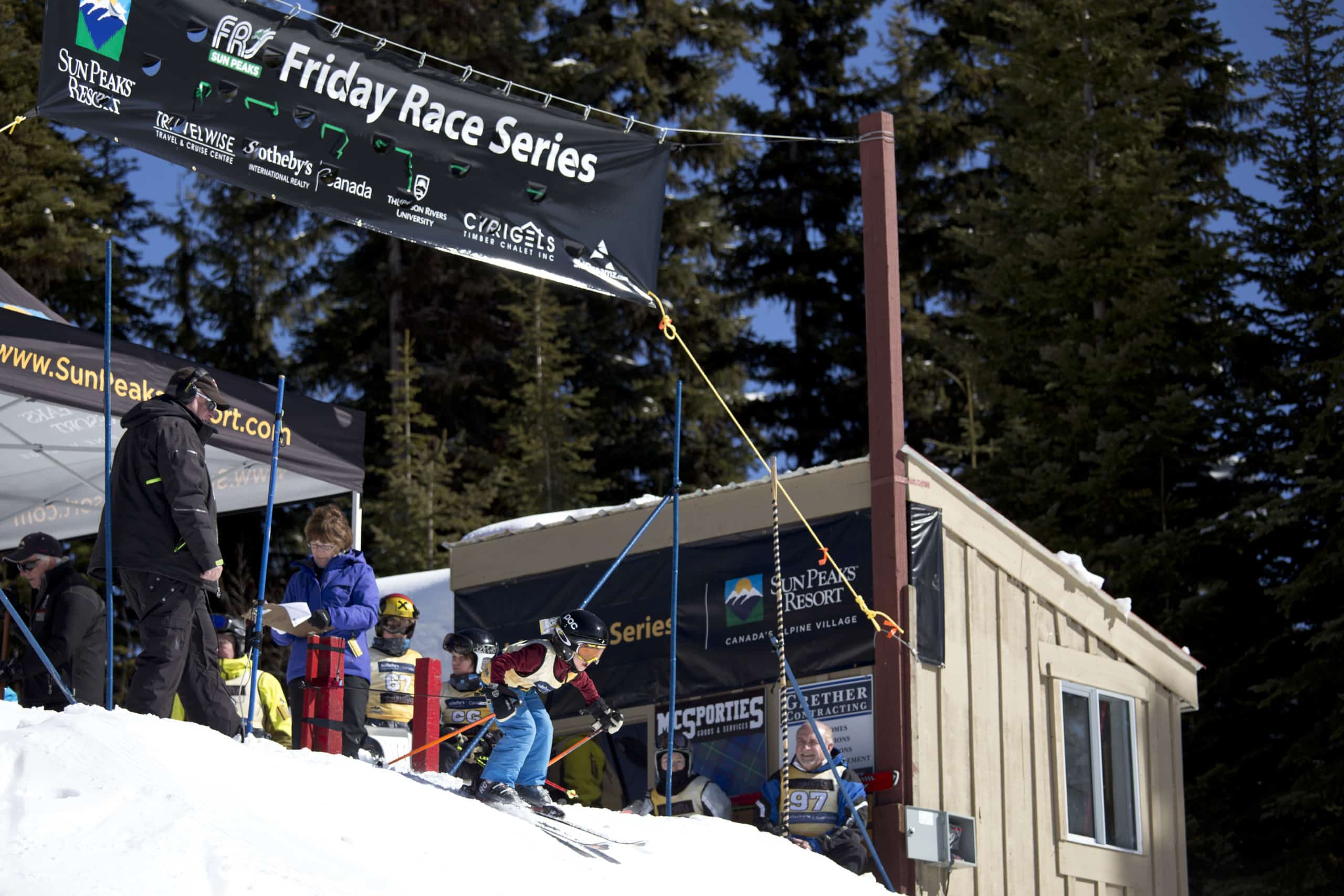 Ready to race: The Friday Race Series saw an increased amount of young skiers taking to the course on Sundance run. - Photo Submitted.