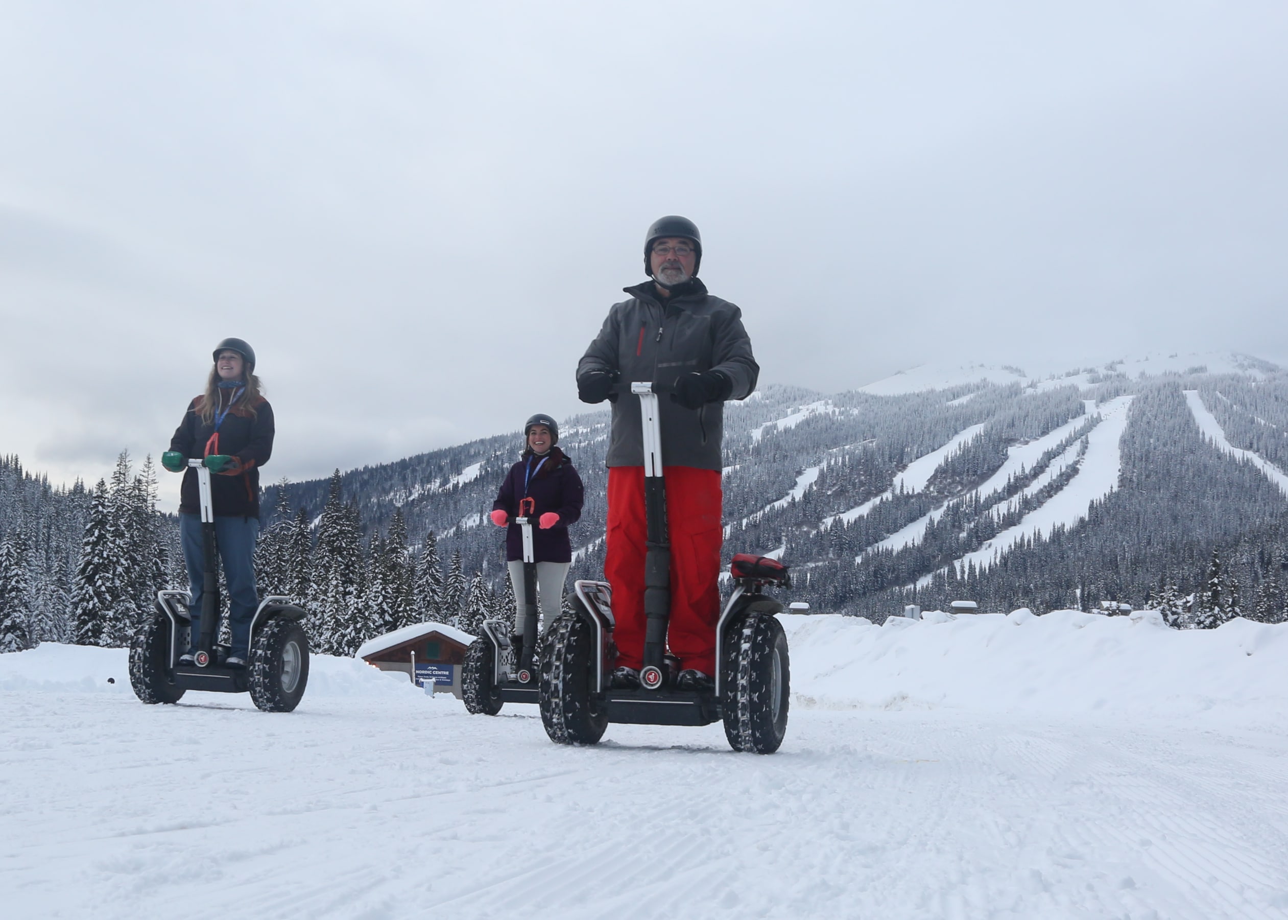 SUN PEAKS ON A SEGWAY: The tours offer a new perspective of winter on the mountain. - Photo by Alpine Images