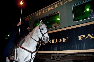 Characters frighten riders on the ghost train. Photo submitted.