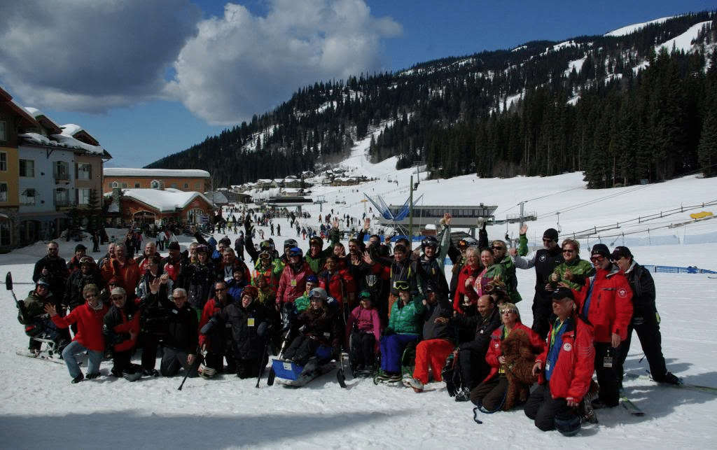 Participants of a past Sun Peaks CADS festival. The event brings together disabled athletes and instructors from across the country. Photo-submitted.