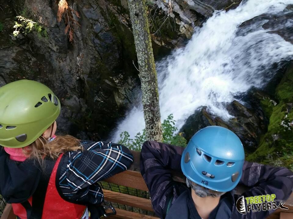 Admiring one of the waterfalls in the canyon. Photo-submitted.