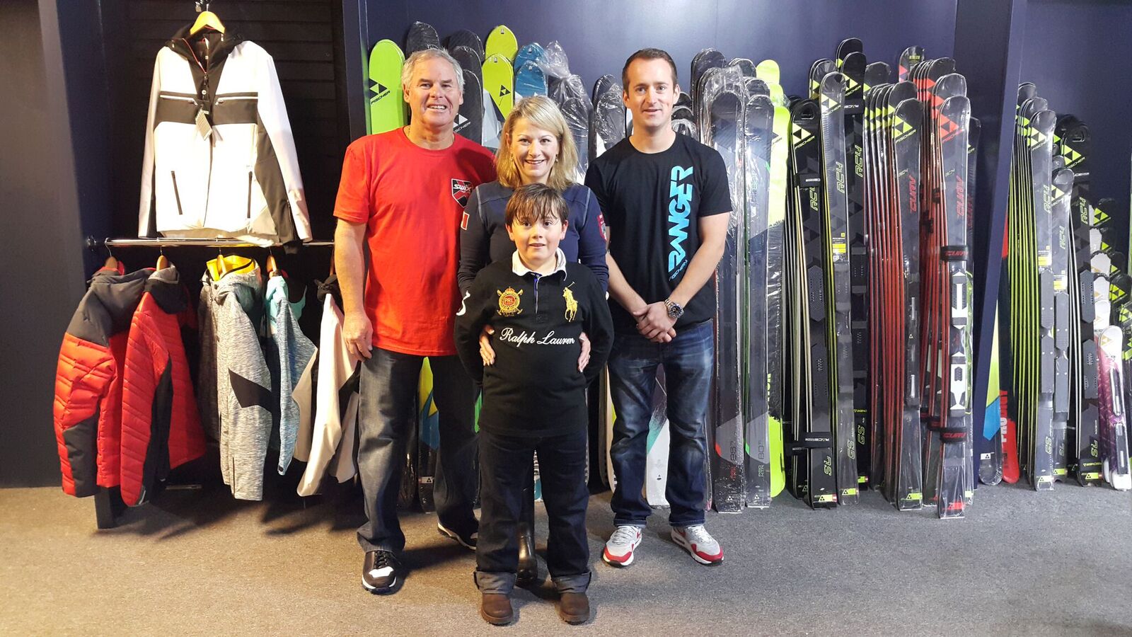 Greg Sissons and Karen Fahey with their son Charlie and business partner Jamie Jack 
