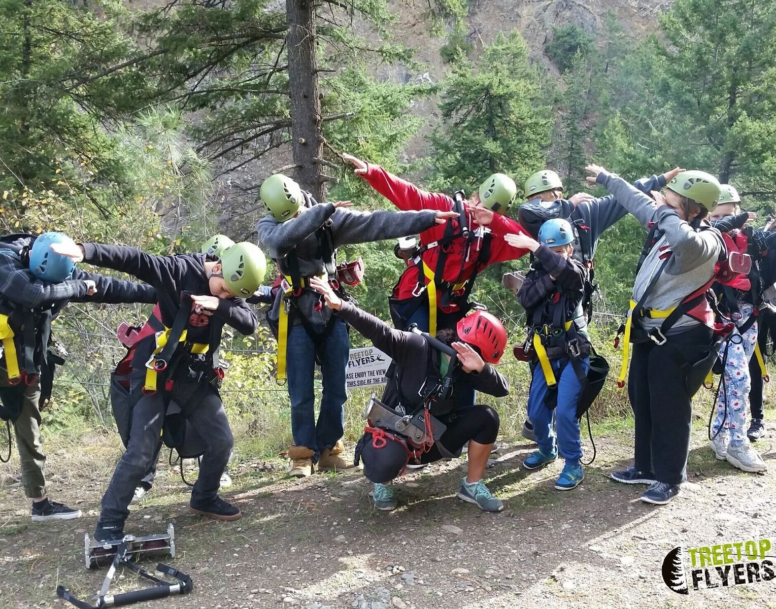 Participants in the Chase Canyon for ziplining. Photo-submitted.