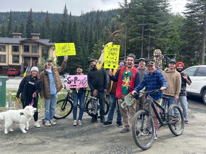 Community members who want a skatepark in Sun Peaks came out for Go Skateboarding Day.Photo submitted by SPSF