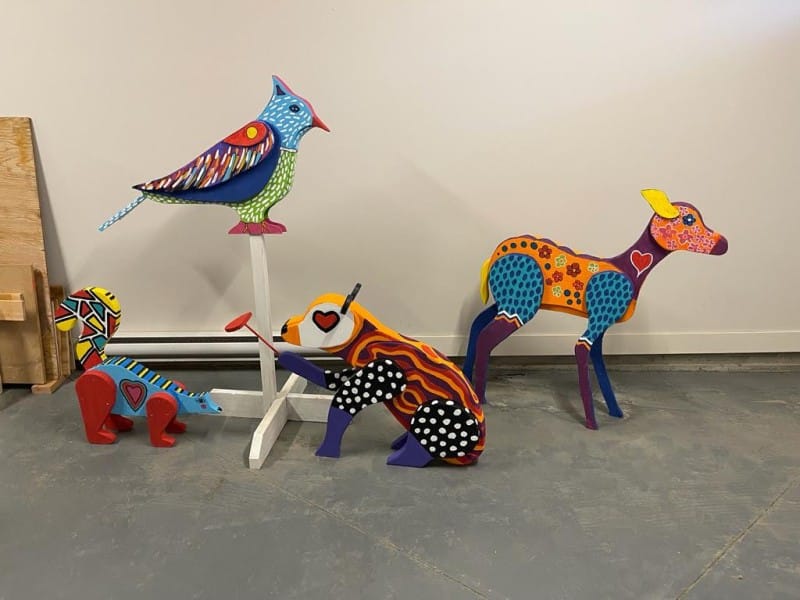 Volunteers help create a novel trail for nordic bunnies