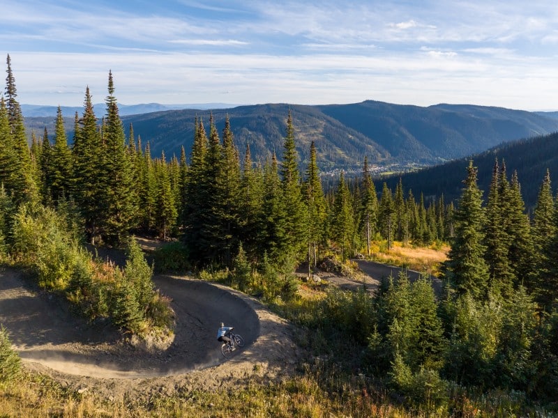 Bryanne Palmer on Sundance in Sun Peaks Bike Park.