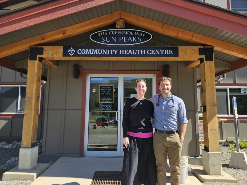 CEO of STEPS, Christine Matuschewski, with SPHC new resident, Jacques Laniece. Photo by Nicole Perry