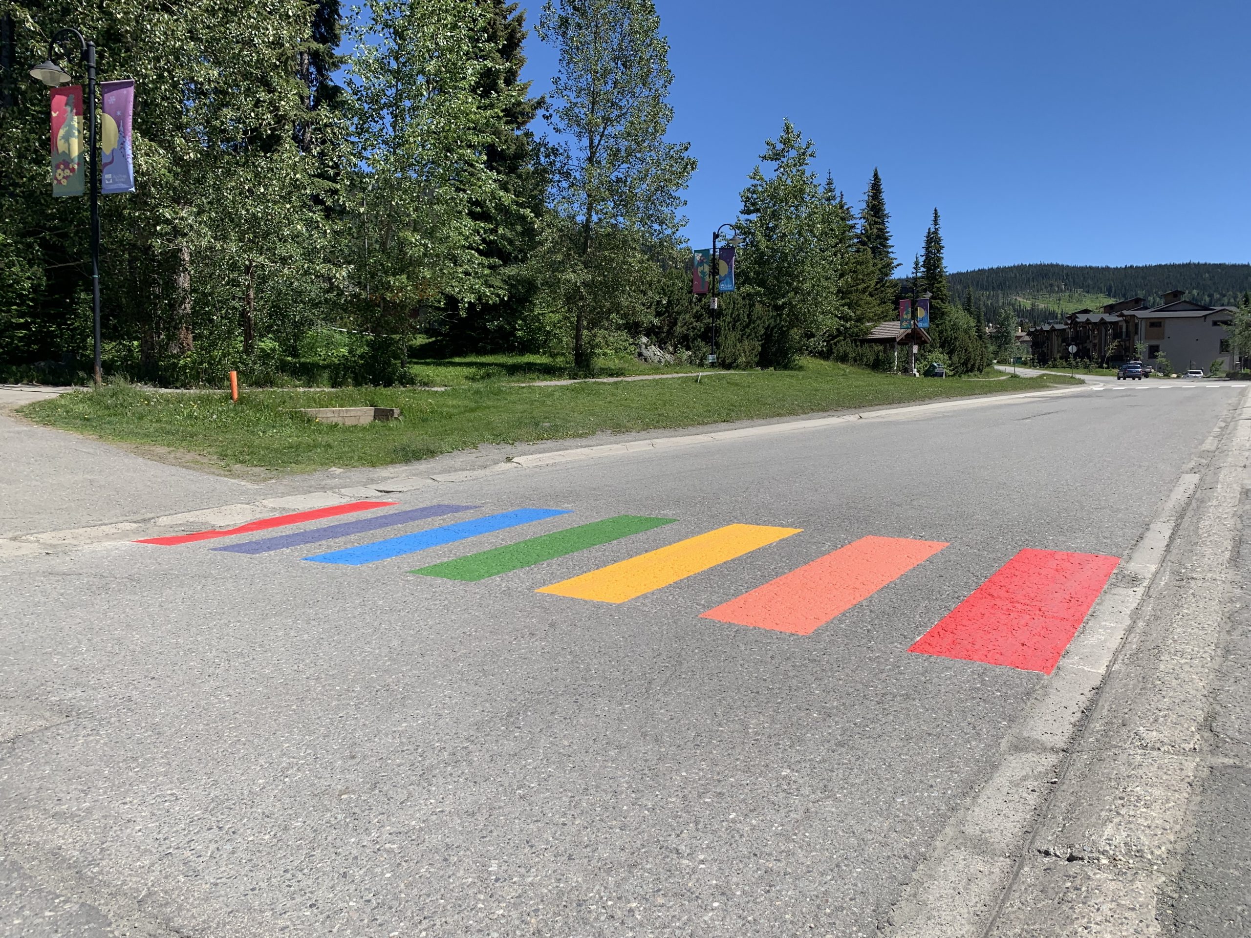 Sun Peaks makes inclusive mark with new rainbow crosswalk - Vimarsana News